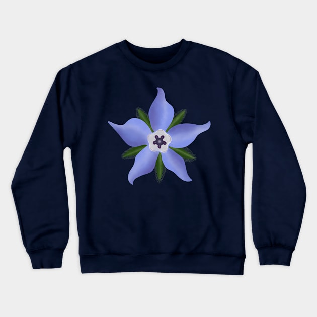 Borage (Borago officinalis) Crewneck Sweatshirt by Strong with Purpose